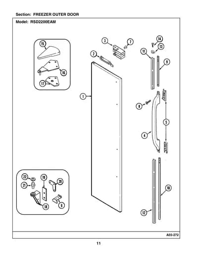FREEZER OUTER DOOR