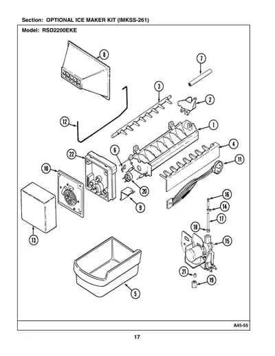 OPTIONAL ICE MAKER KIT (IMKSS-261)