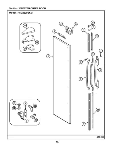 FREEZER OUTER DOOR