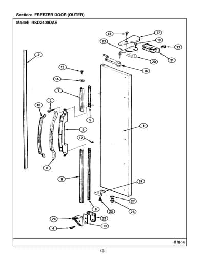 FREEZER DOOR (OUTER)