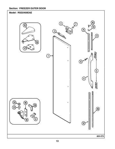 FREEZER OUTER DOOR