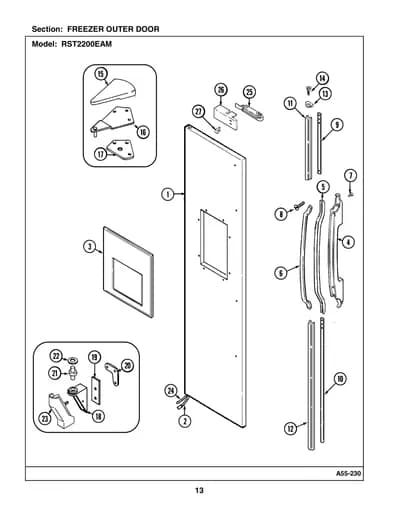 FREEZER OUTER DOOR