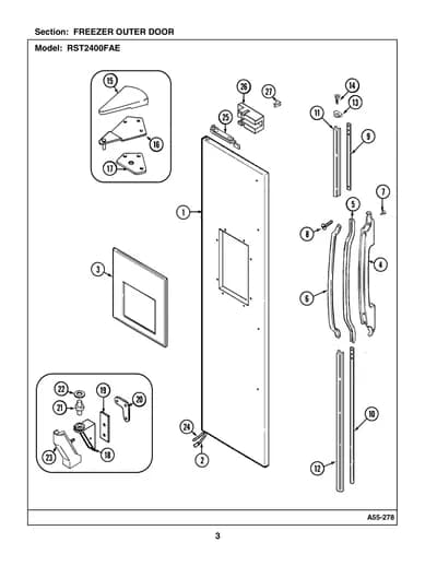FREEZER OUTER DOOR