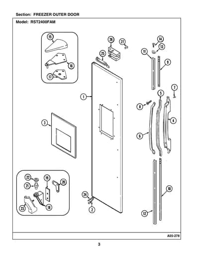 FREEZER OUTER DOOR