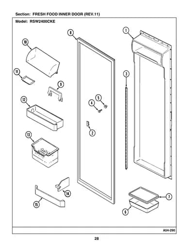 FRESH FOOD INNER DOOR (REV.11)