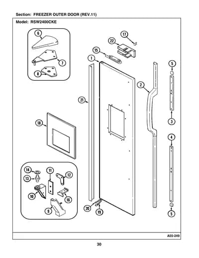 FREEZER OUTER DOOR (REV.11)