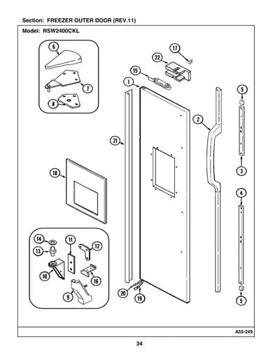 FREEZER OUTER DOOR (REV.11)