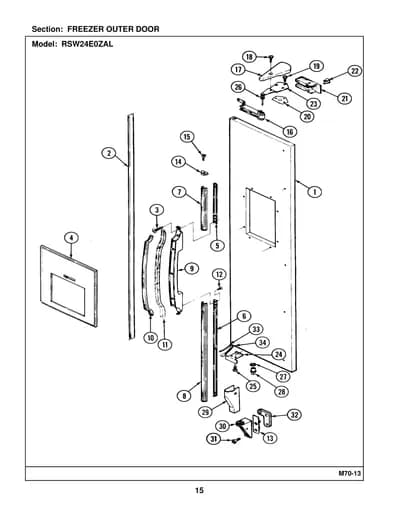 FREEZER OUTER DOOR