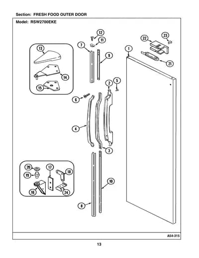 FRESH FOOD OUTER DOOR
