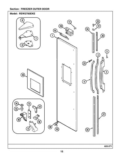 FREEZER OUTER DOOR