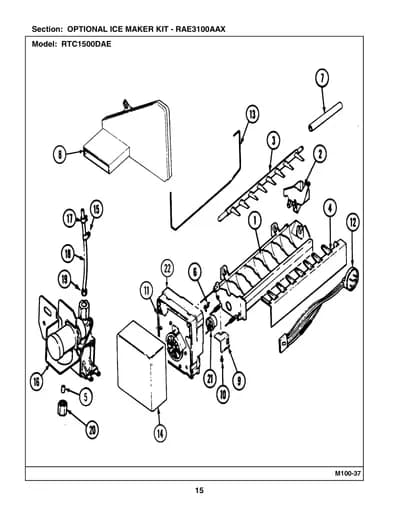 OPTIONAL ICE MAKER KIT - RAE3100AAX