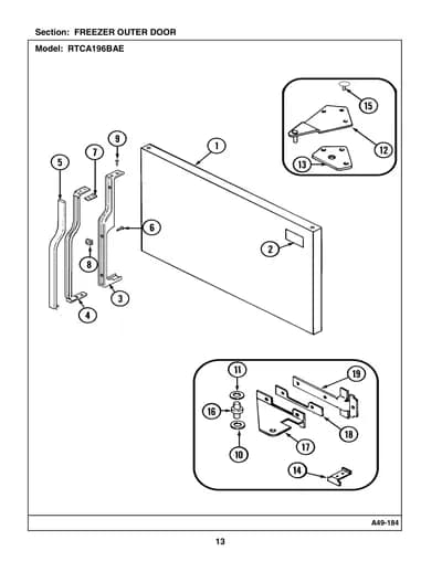 FREEZER OUTER DOOR