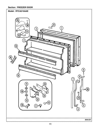 FREEZER DOOR