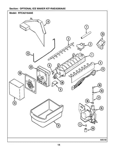 OPTIONAL ICE MAKER KIT-RAEA300AAX