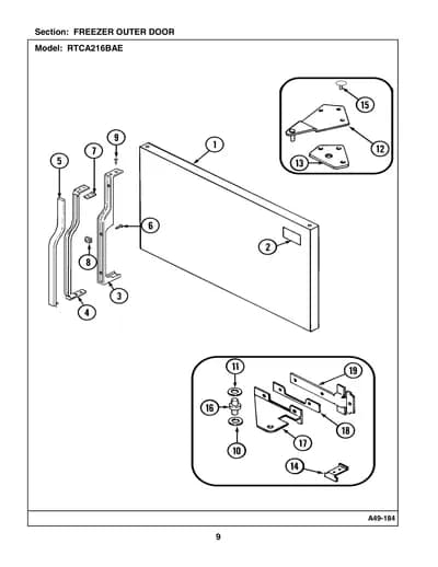 FREEZER OUTER DOOR