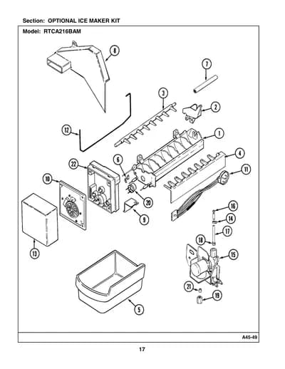OPTIONAL ICE MAKER KIT