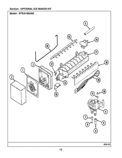 OPTIONAL ICE MAKER KIT