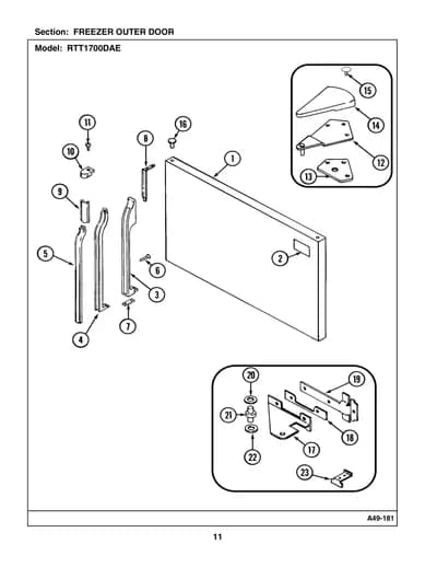 FREEZER OUTER DOOR