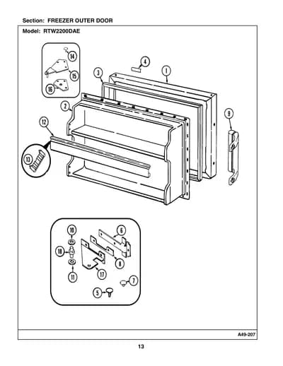 FREEZER OUTER DOOR