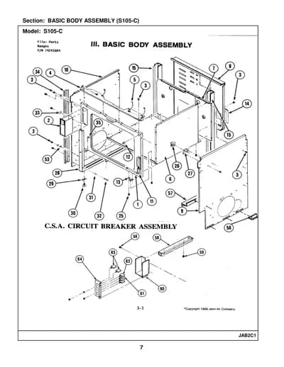 BASIC BODY ASSEMBLY (S105-C)