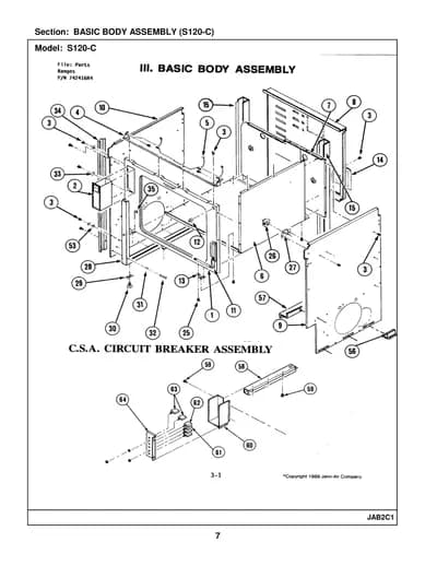 BASIC BODY ASSEMBLY (S120-C)