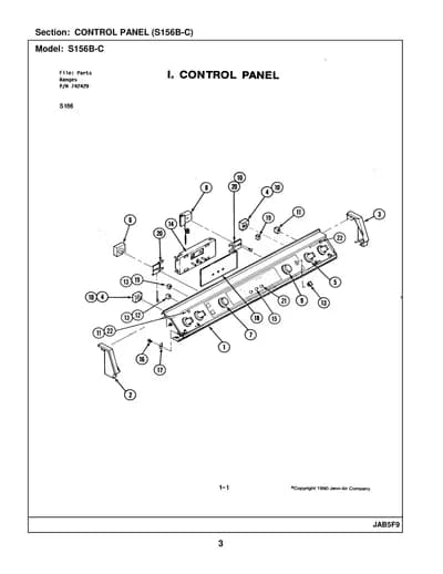 CONTROL PANEL (S156B-C)
