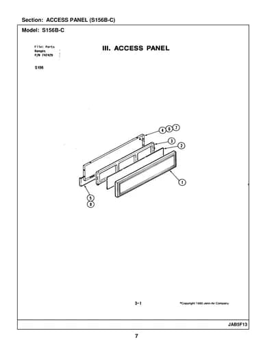 ACCESS PANEL (S156B-C)