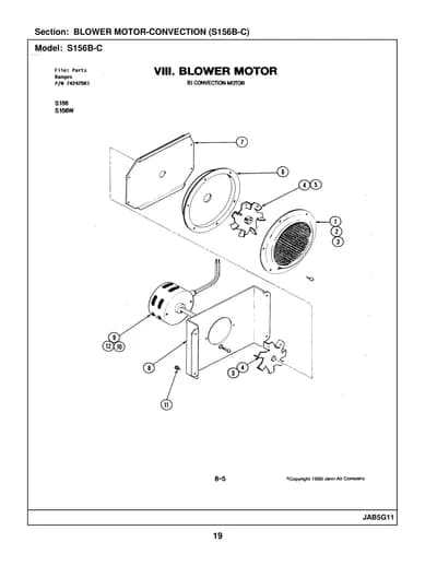 BLOWER MOTOR-CONVECTION (S156B-C)