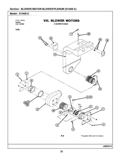 BLOWER MOTOR-BLOWER/PLENUM (S156B-C)