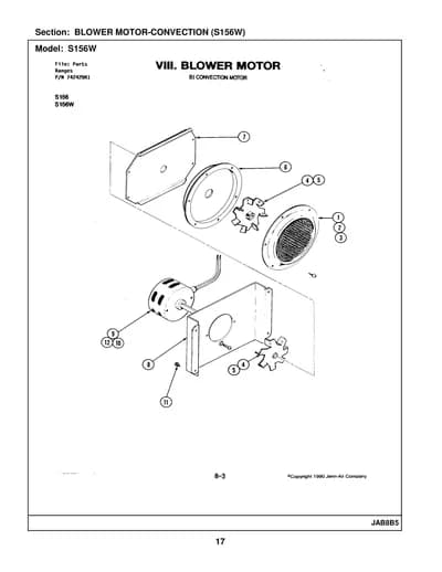BLOWER MOTOR-CONVECTION (S156W)