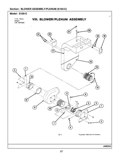 BLOWER ASSEMBLY/PLENUM (S160-C)