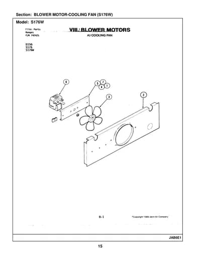 BLOWER MOTOR-COOLING FAN (S176W)