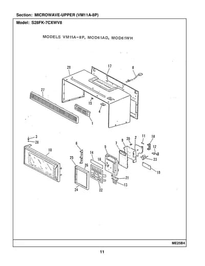 MICROWAVE-UPPER (VM11A-8P)