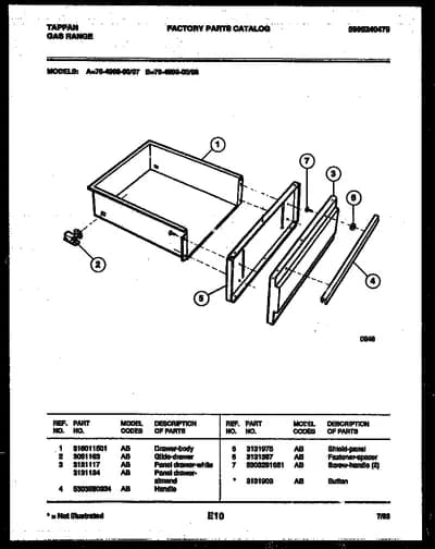 DRAWER PARTS