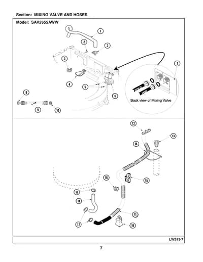 MIXING VALVE AND HOSES
