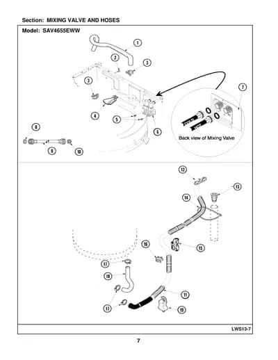 MIXING VALVE AND HOSES