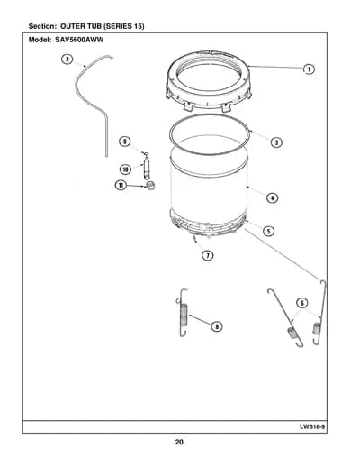 OUTER TUB (SERIES 15)