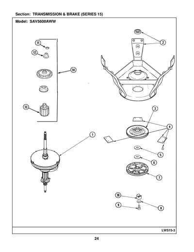 TRANSMISSION & BRAKE (SERIES 15)