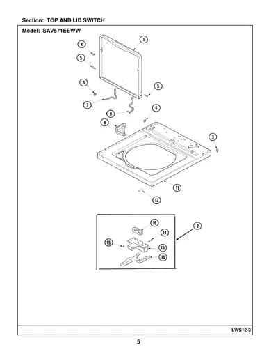 TOP AND LID SWITCH