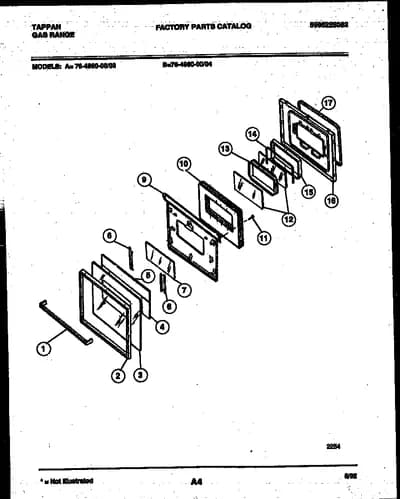 LOWER OVEN DOOR PARTS