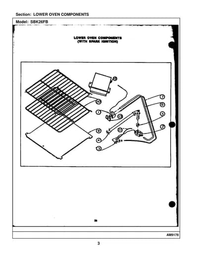 LOWER OVEN COMPONENTS