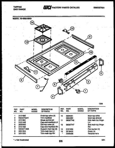 COOKTOP PARTS