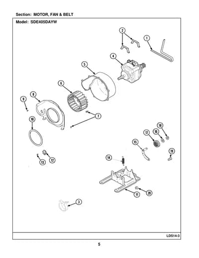 MOTOR, FAN & BELT