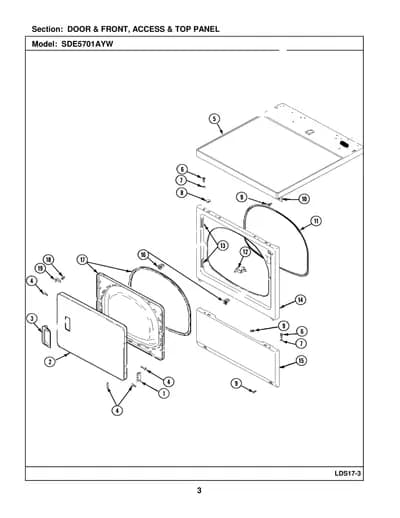 DOOR & FRONT, ACCESS & TOP PANEL