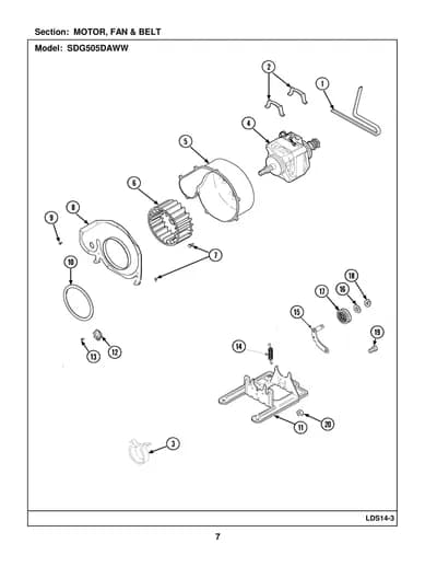 MOTOR, FAN & BELT