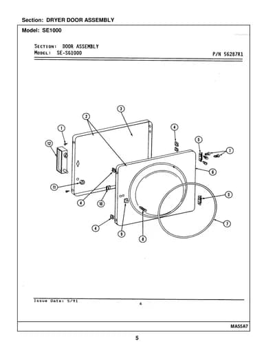 DRYER DOOR ASSEMBLY