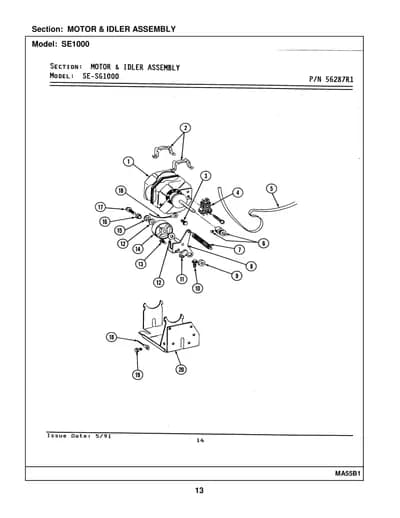 MOTOR & IDLER ASSEMBLY