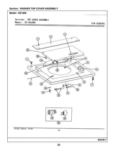 WASHER TOP COVER ASSEMBLY
