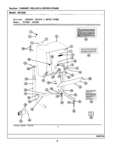 CABINET, RELAYS & DRYER STAND