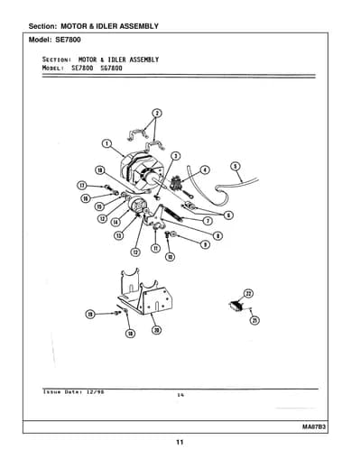 MOTOR & IDLER ASSEMBLY